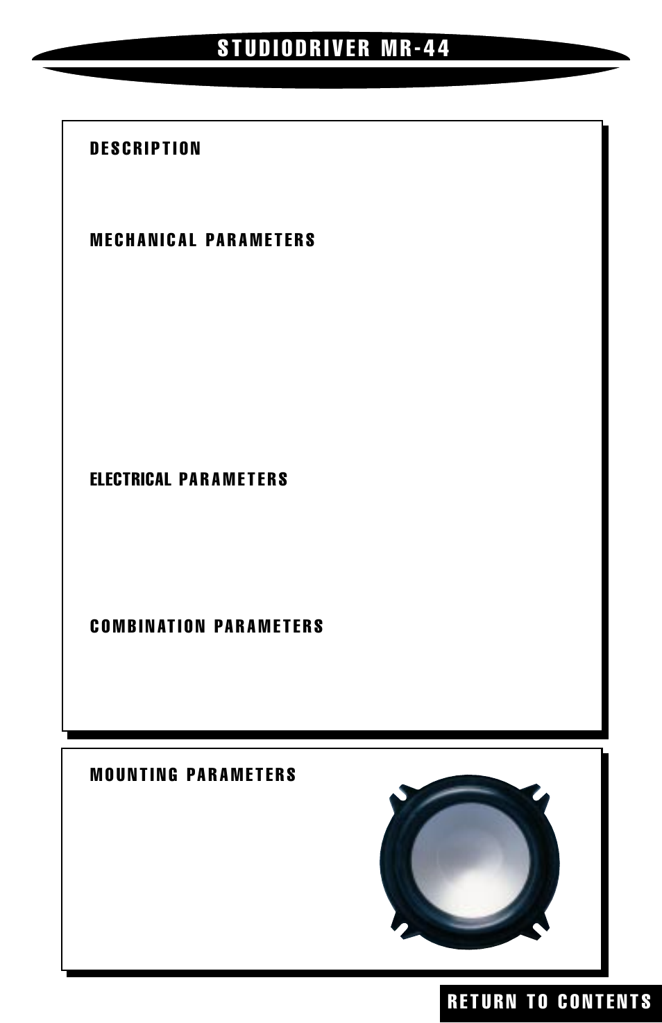 S t u d i o d r i v e r mw-44 | Studio RTA Component Speaker User Manual | Page 5 / 15
