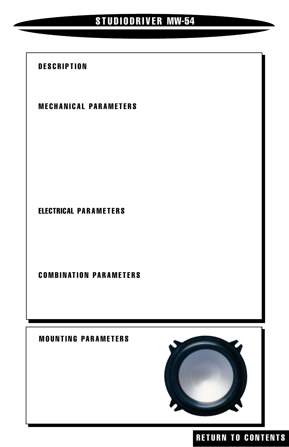 S t u d i o d r i v e r mw-54 | Studio RTA Component Speaker User Manual | Page 6 / 15