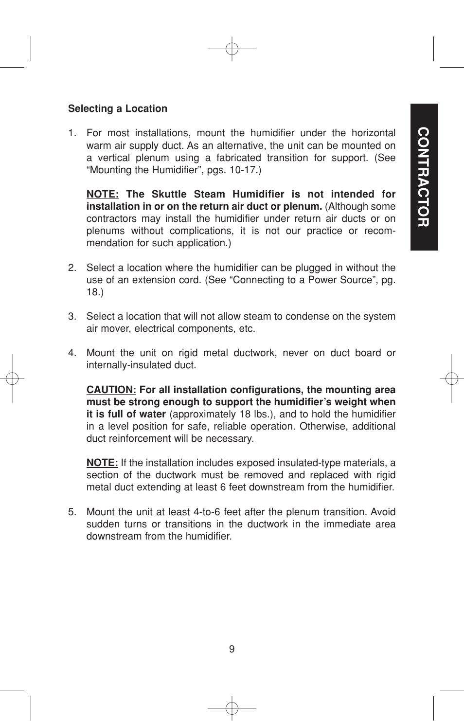 Contract or | Skuttle Indoor Air Quality Products 60-2 User Manual | Page 9 / 40