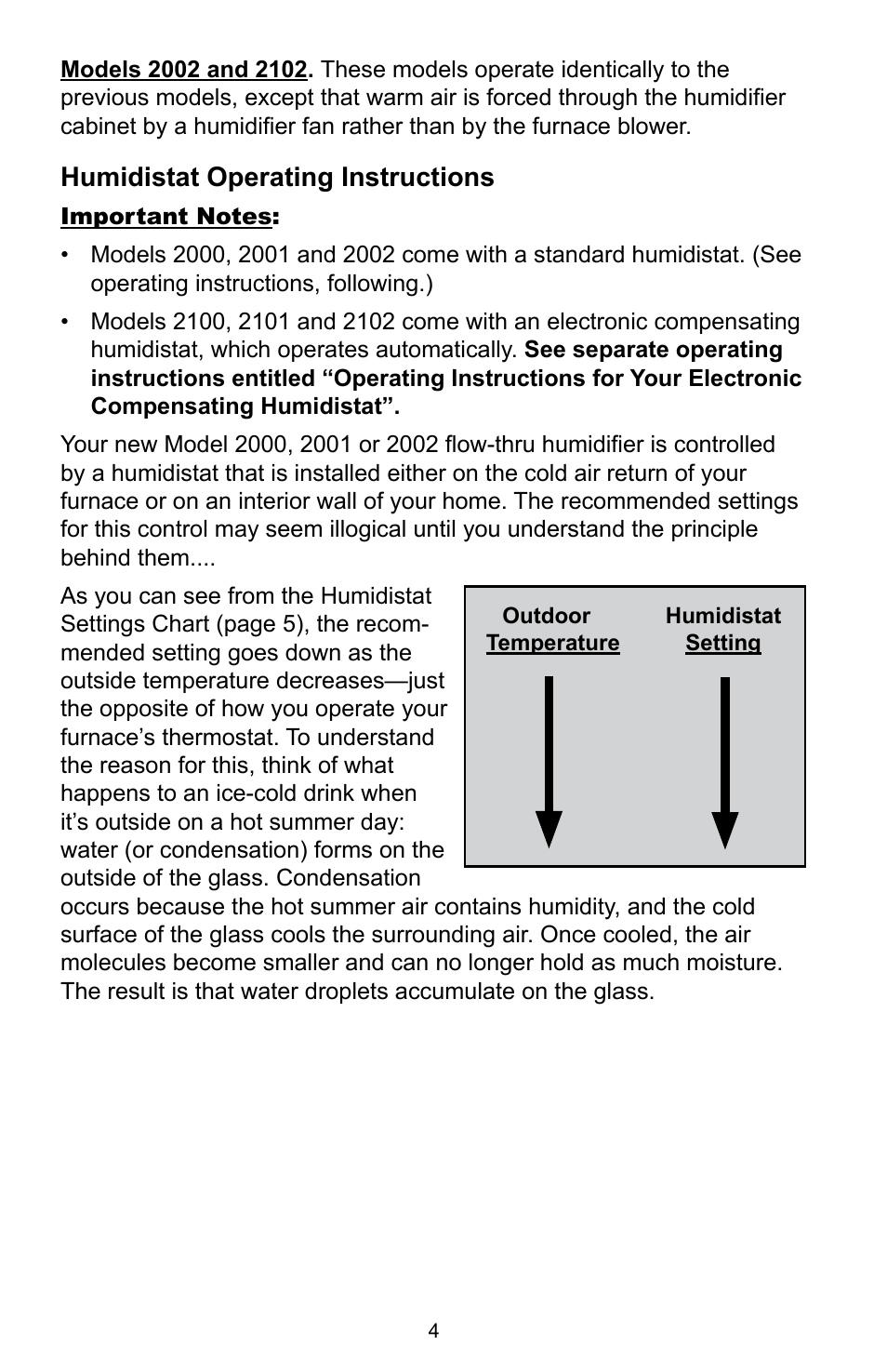 Humidistat operating instructions | Skuttle Indoor Air Quality Products 2000 User Manual | Page 6 / 18