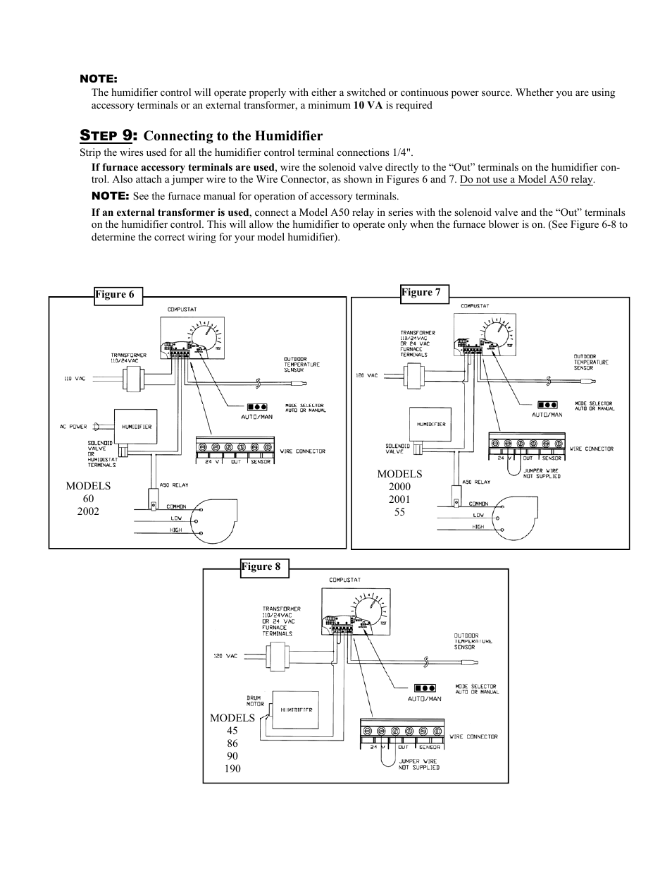 Connecting to the humidifier | Skuttle Indoor Air Quality Products SEH-7100-000 User Manual | Page 3 / 6