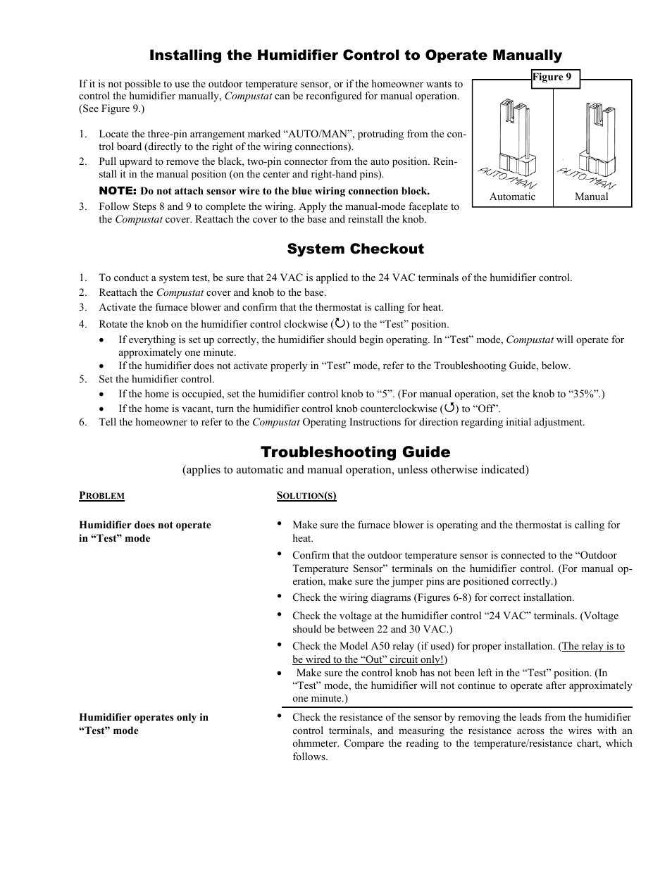 Troubleshooting guide, System checkout | Skuttle Indoor Air Quality Products SEH-7100-000 User Manual | Page 4 / 6