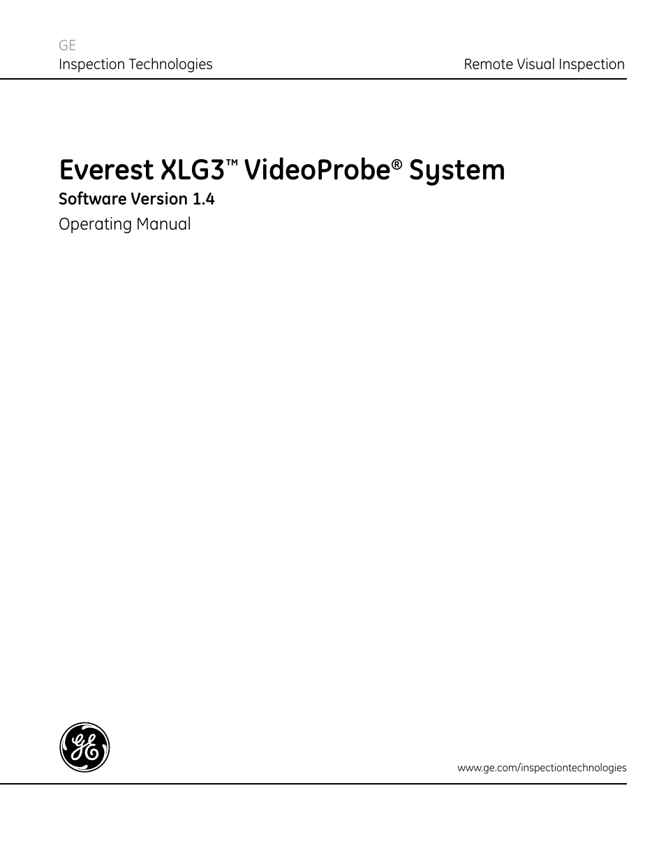 GE XLG3 User Manual | 160 pages