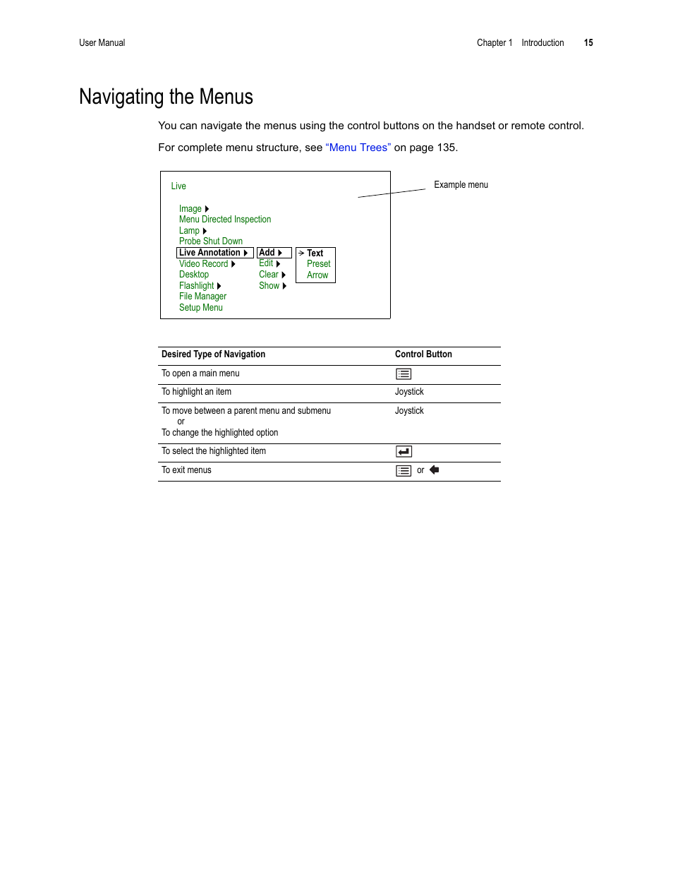 Navigating the menus | GE XLG3 User Manual | Page 24 / 160