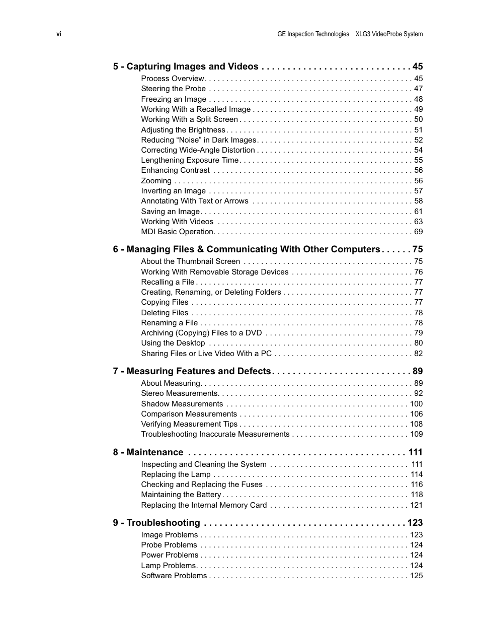 GE XLG3 User Manual | Page 7 / 160