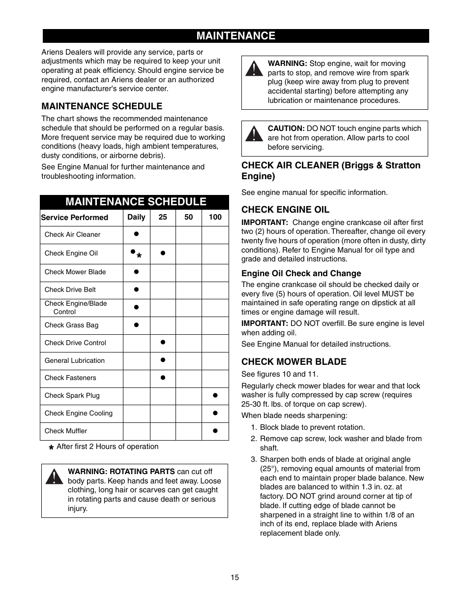 Scotts 907254 - LM21SW User Manual | Page 15 / 69