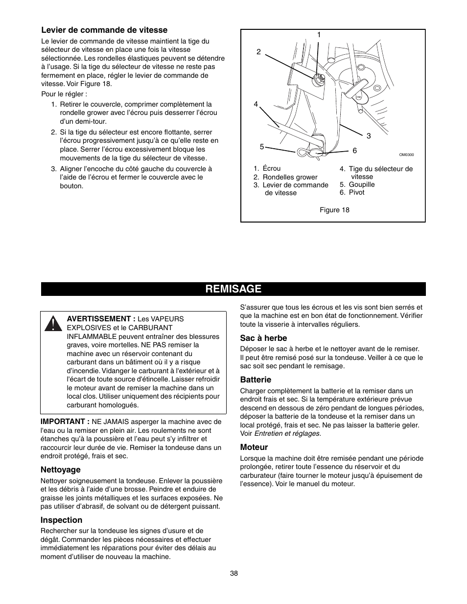Remisage | Scotts 907254 - LM21SW User Manual | Page 38 / 69