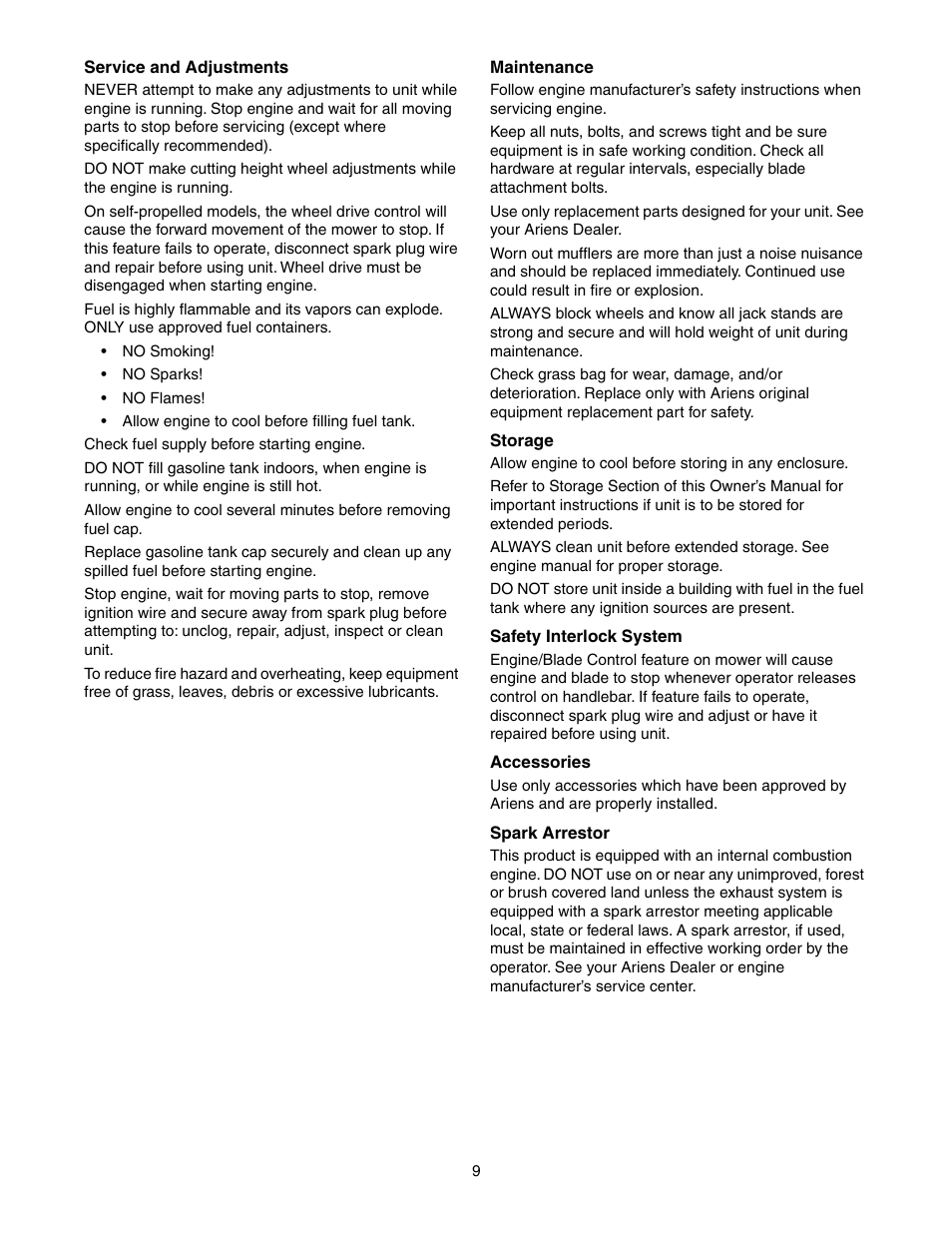 Scotts 907254 - LM21SW User Manual | Page 9 / 69