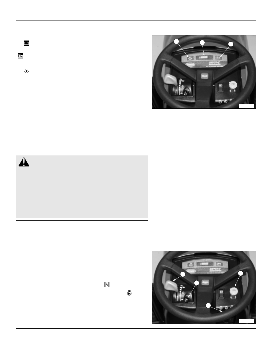Checking indicator lights and hour meter, Starting engine, Operating machine | Scotts S2048 User Manual | Page 19 / 99