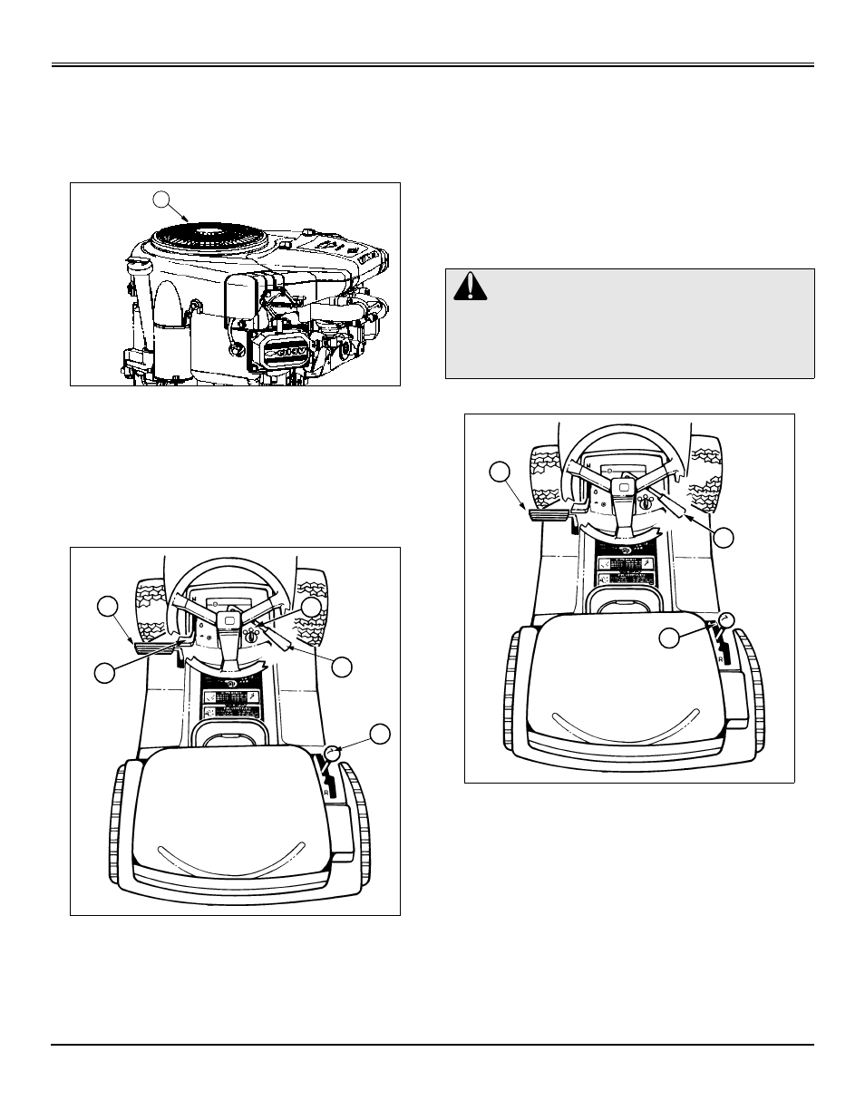 Engine, warming and idling, Engine, stopping, Travel controls; controls, travel | Operating machine | Scotts S2546 User Manual | Page 13 / 67