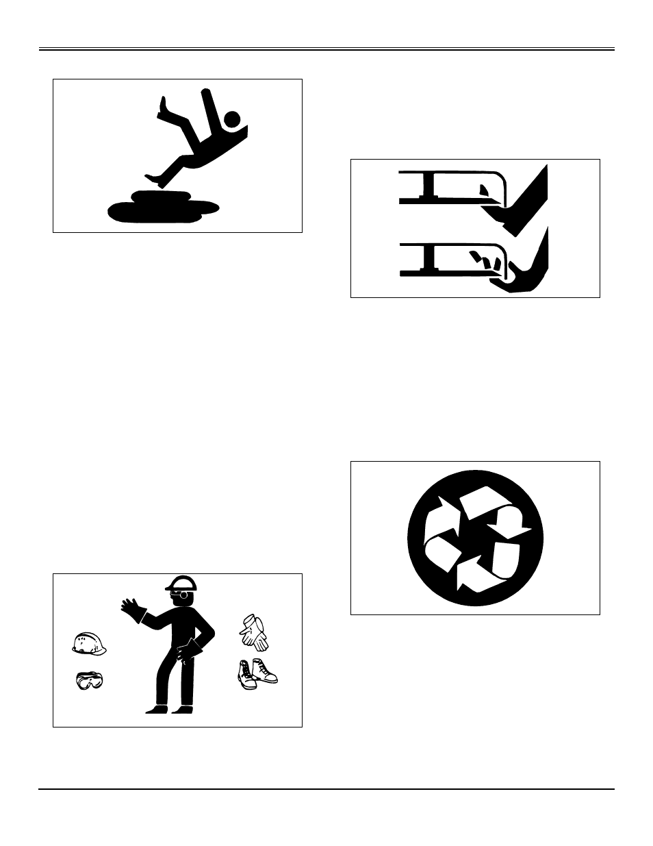 Service machine safely, Safety, service, Wear appropriate clothing | Avoid injury from contacting blades, Handling waste product and chemicals | Scotts S2546 User Manual | Page 24 / 67