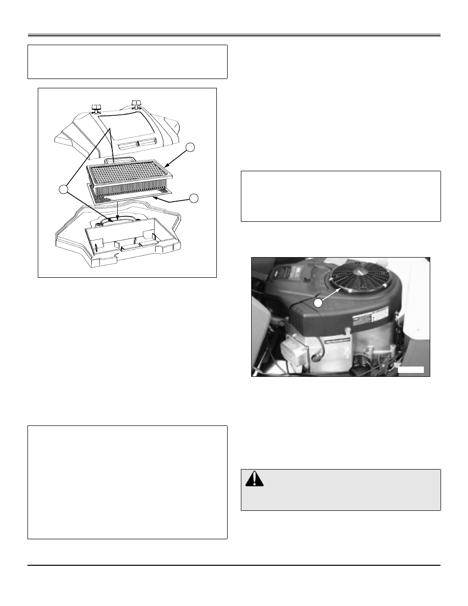 Air intake screen, cleaning, Spark plugs, checking, Service engine | Cleaning air intake screen | Scotts S2546 User Manual | Page 30 / 67