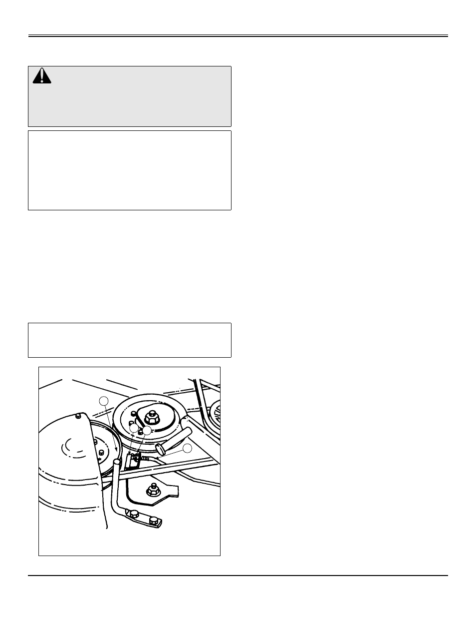 Spindle brake, adjusting; brake, adjusting spindle, Service mower | Scotts S2546 User Manual | Page 36 / 67