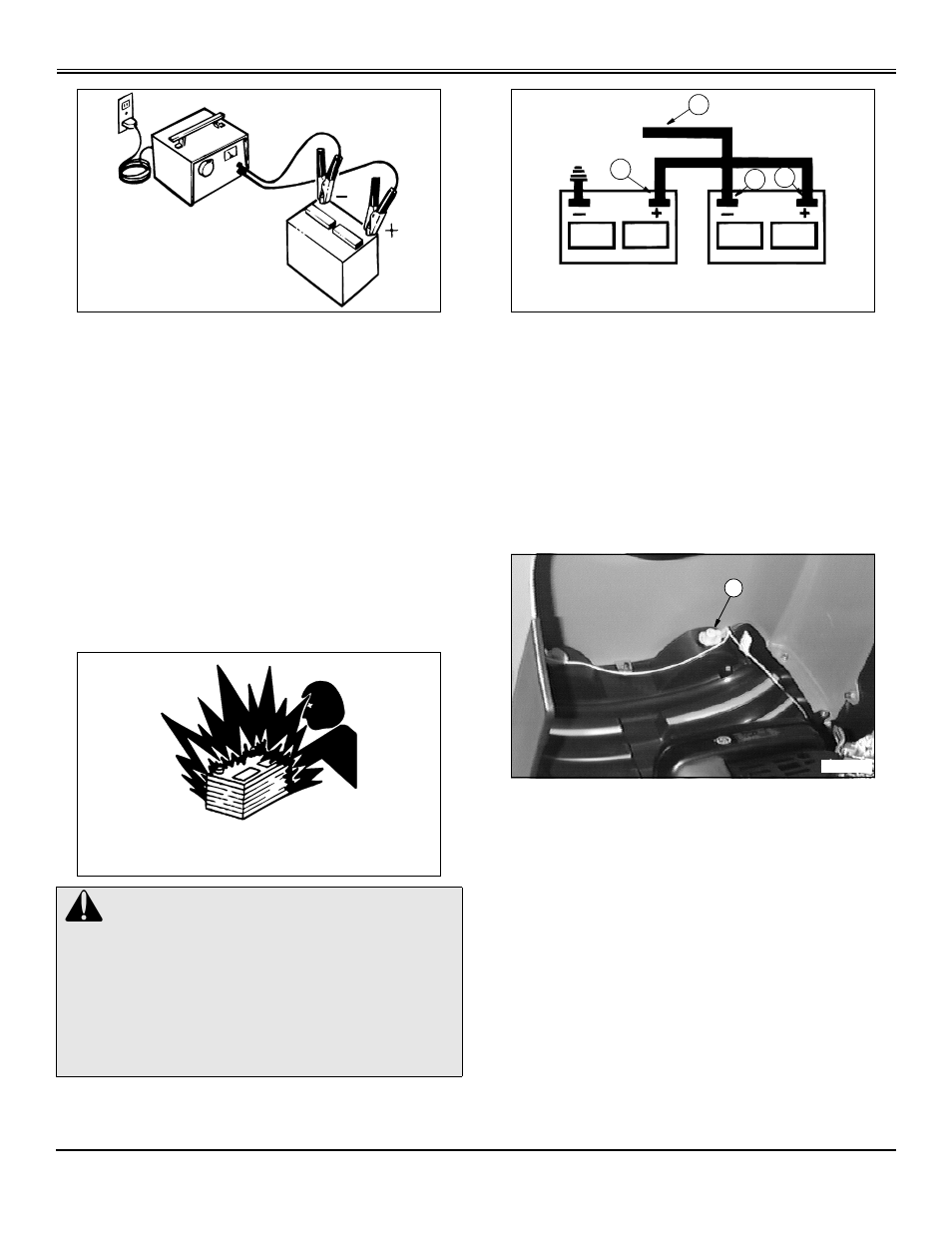 Battery, using booster, Headlight bulb, replacing, Service electrical | Scotts S2546 User Manual | Page 41 / 67