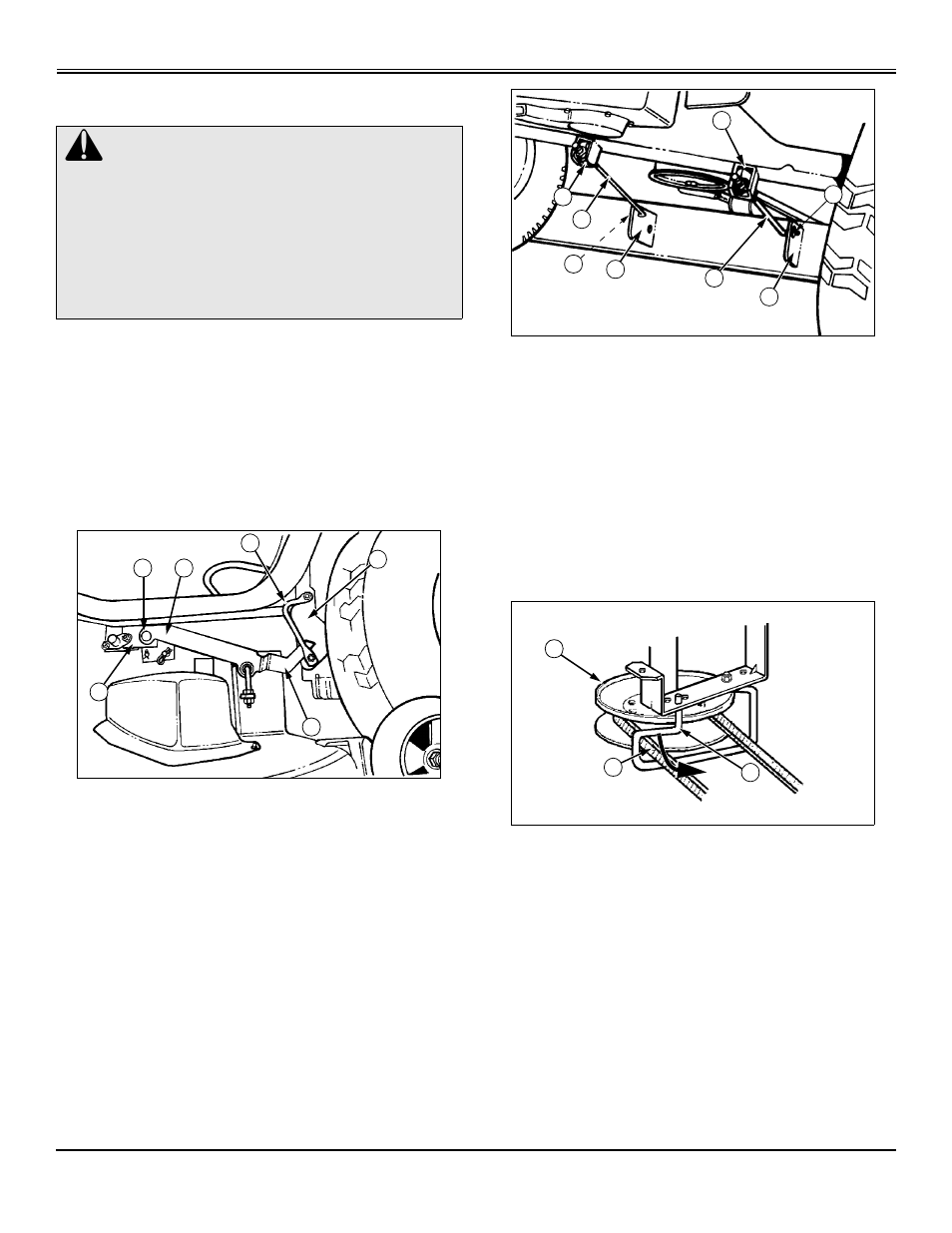 Installing mower, Installing mower; mower, installing | Scotts S2546 User Manual | Page 48 / 67