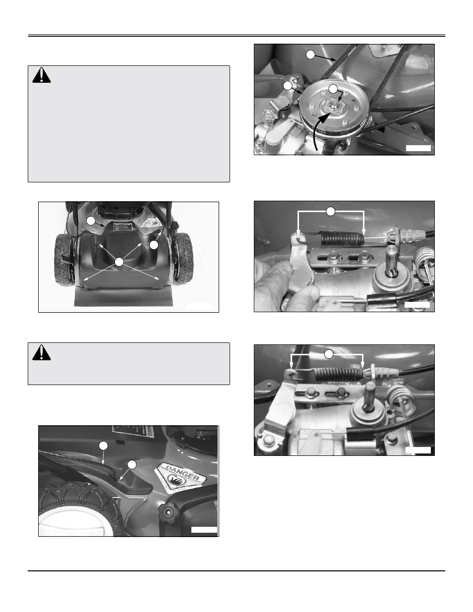 Transmission cable adjustment—sp6213, Service | Scotts SP6213 User Manual | Page 24 / 44