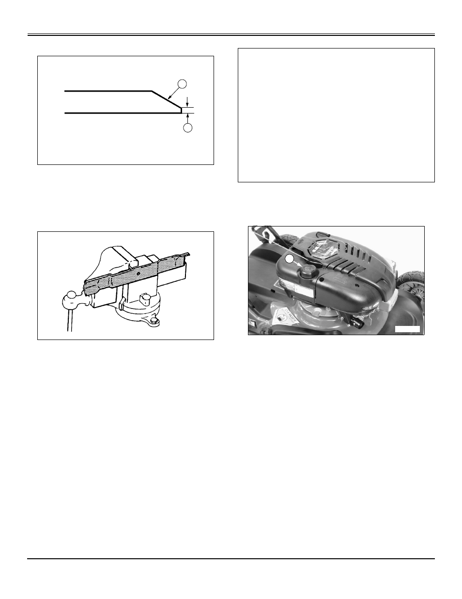 Balance and install blade, Filling fuel tank, Service | Scotts SP6213 User Manual | Page 27 / 44
