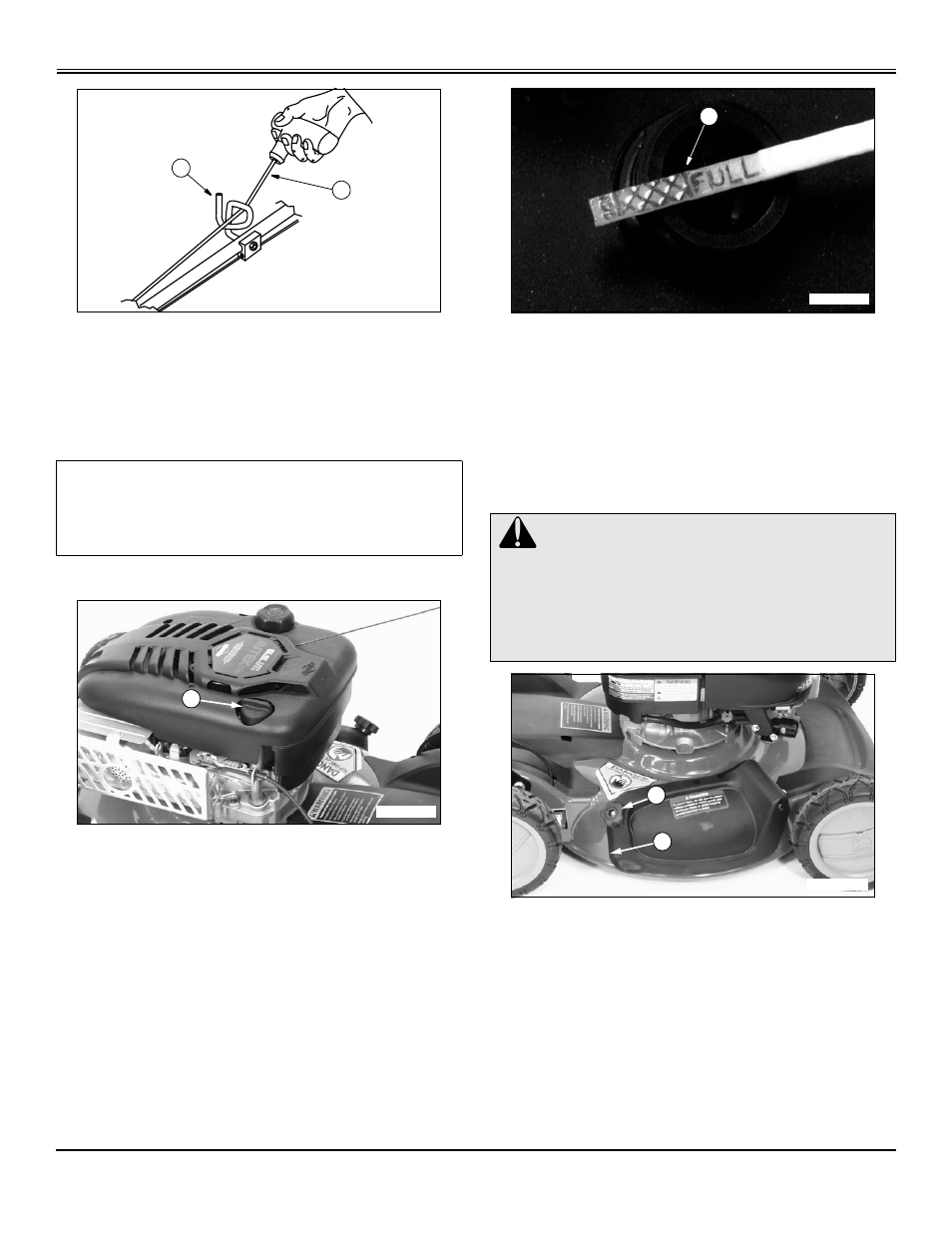 Add engine oil, Install grass bag, Assembly | Scotts SP6213 User Manual | Page 34 / 44