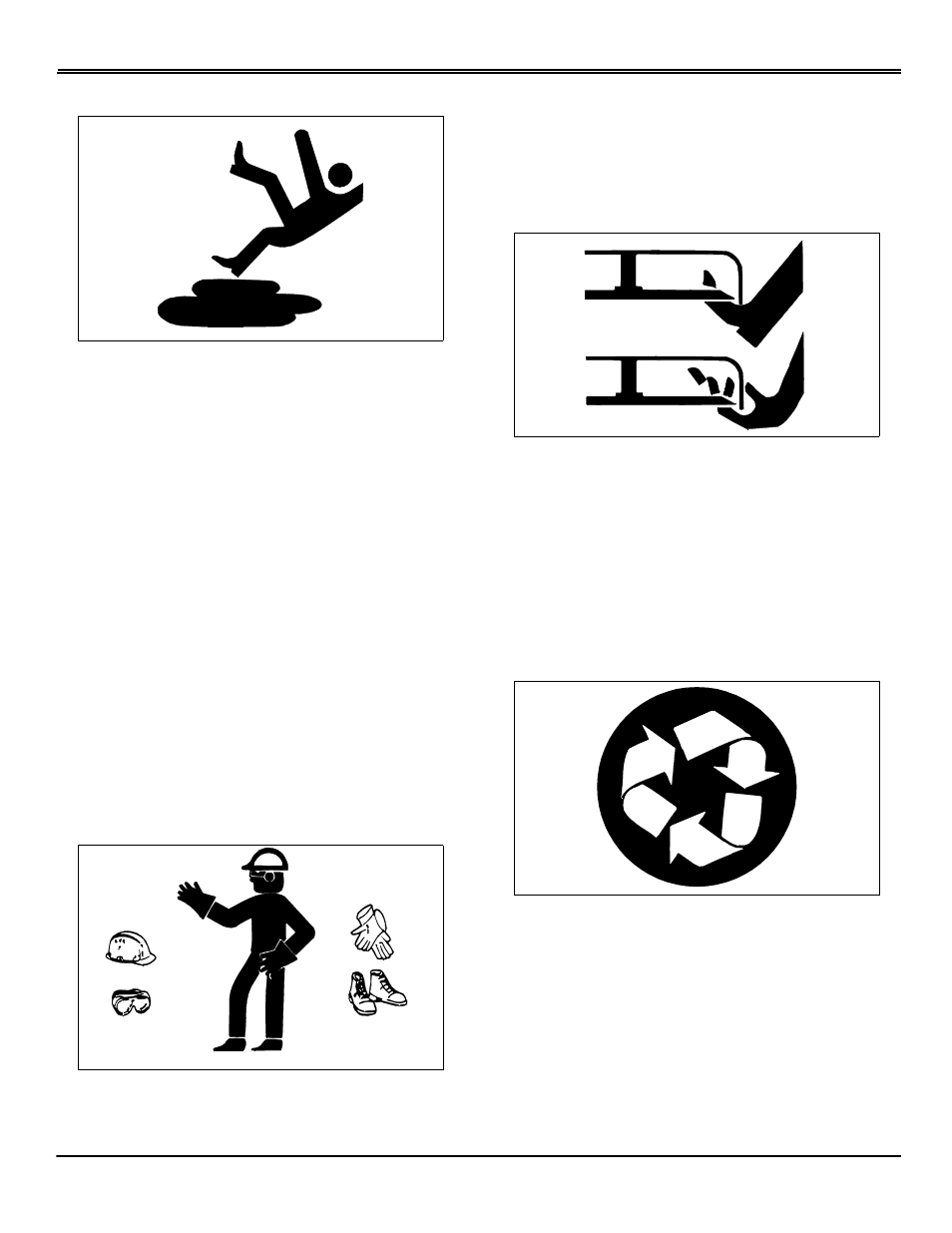 Service machine safely, Safety, service, Wear appropriate clothing | Avoid injury from contacting blades, Handling waste product and chemicals | Scotts S1642 User Manual | Page 28 / 72