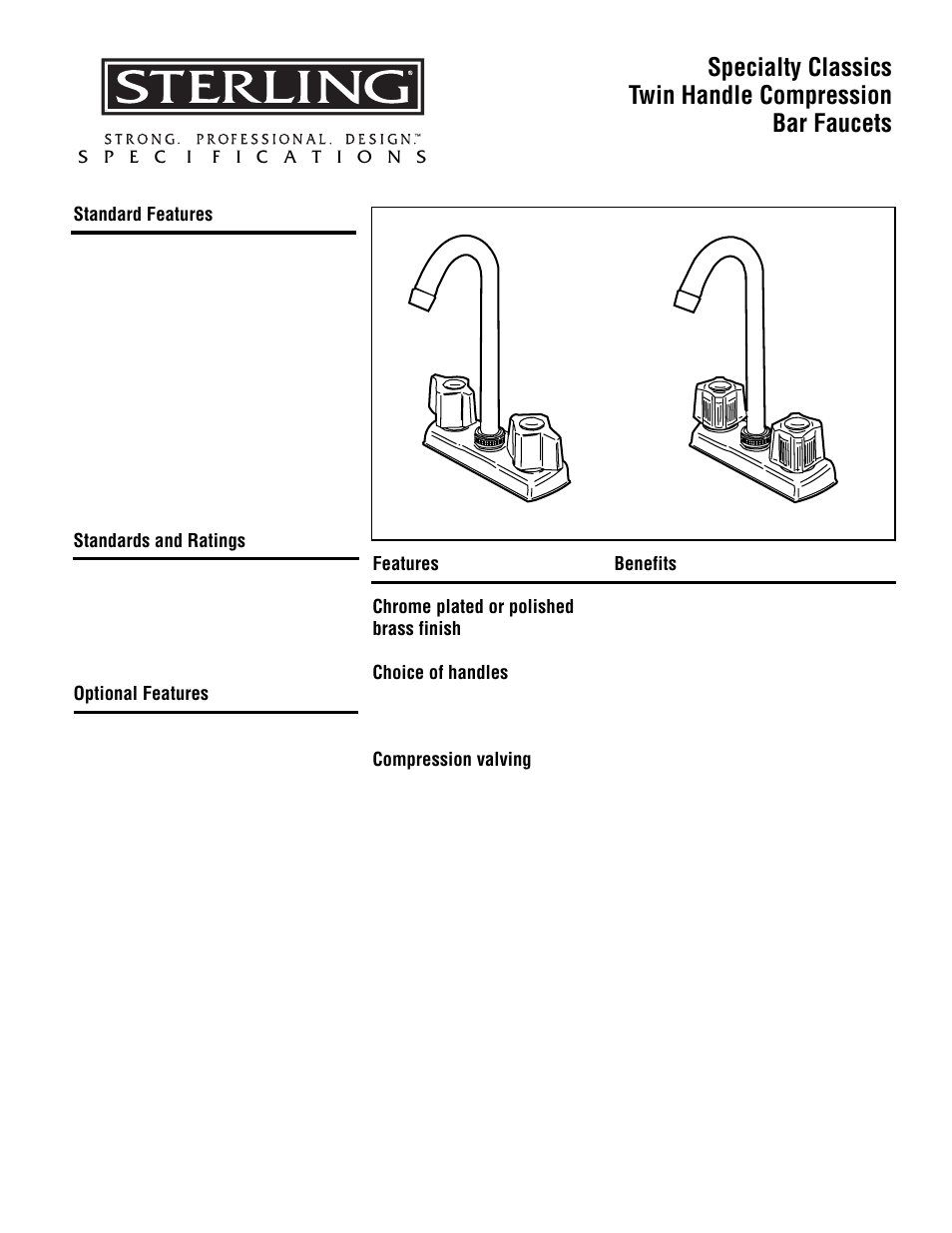 Sterling Plumbing Bar Faucets 26990 User Manual | 2 pages