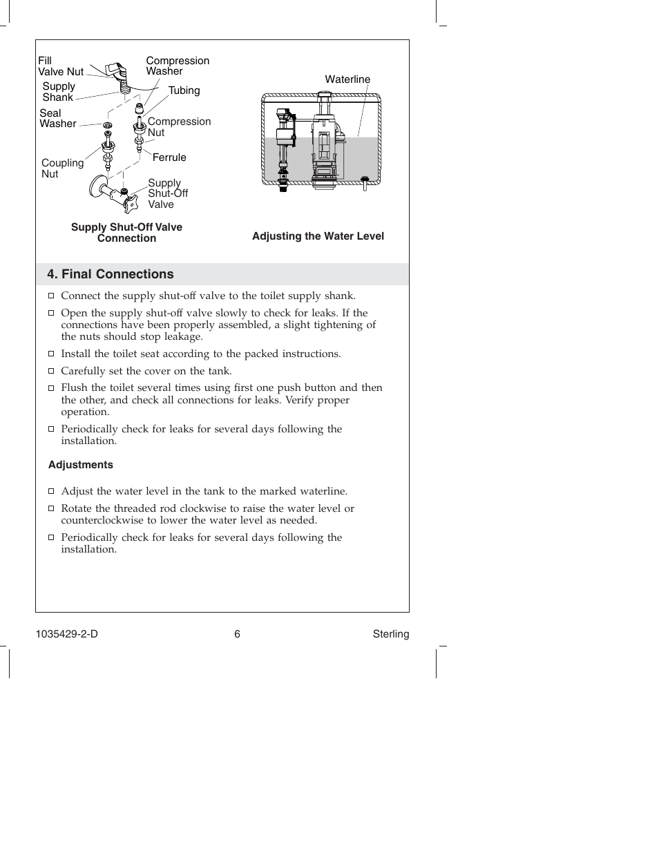 Sterling Plumbing Dual-Flush Close-Coupled Toilet 402027 User Manual | Page 6 / 24