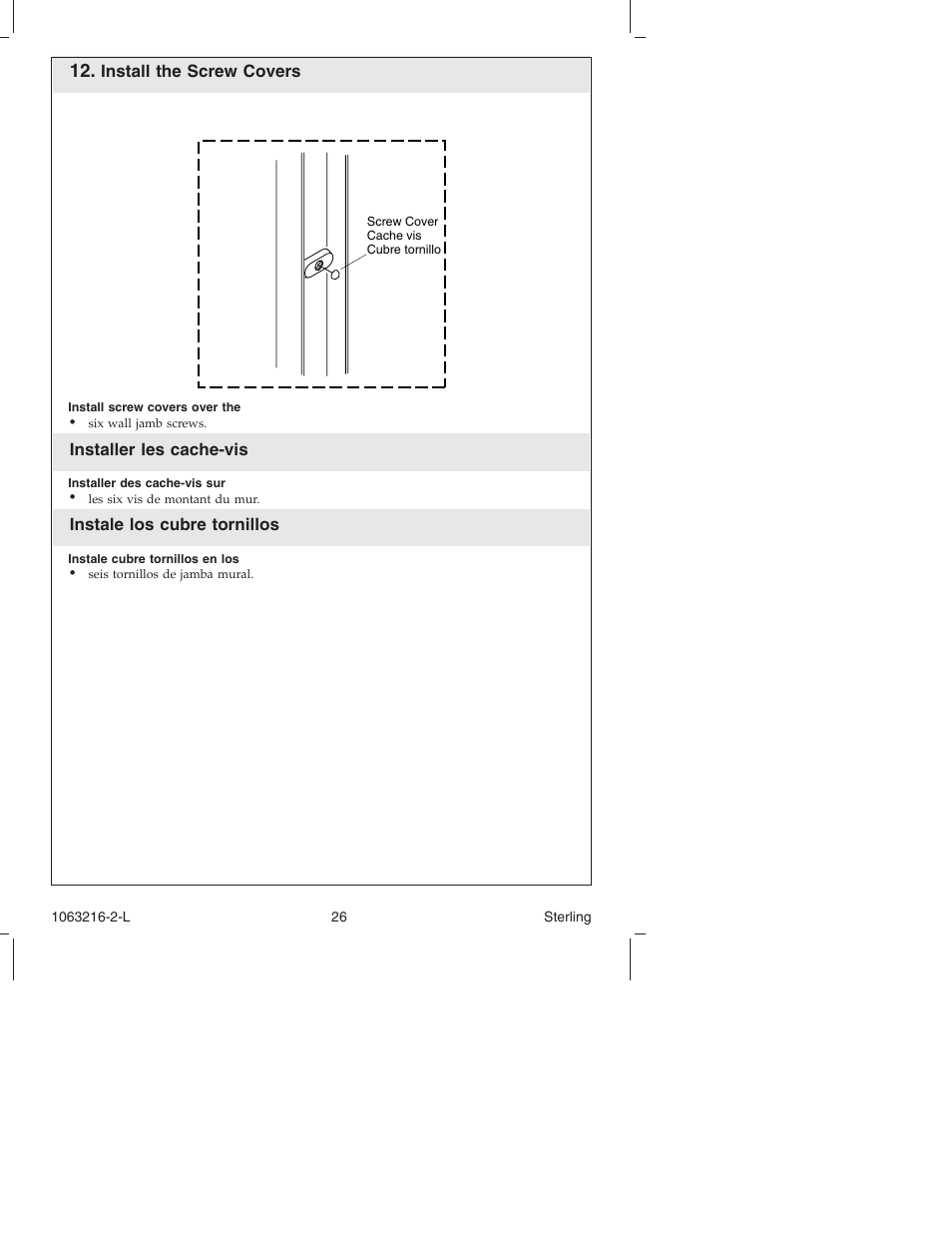 Sterling Plumbing Bypass Shower Doors 5400 Series User Manual | Page 26 / 44