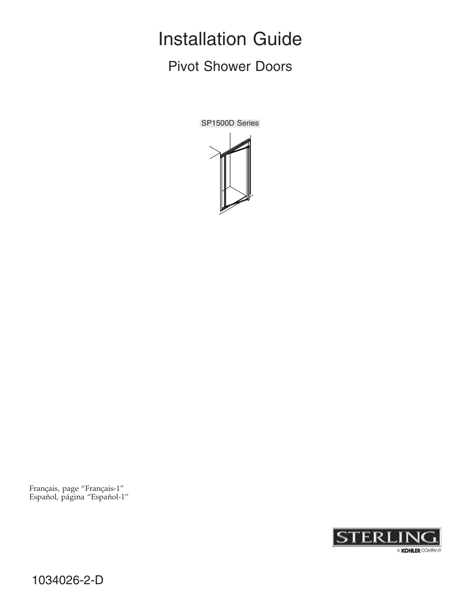 Sterling Plumbing Pivot Shower Doors SP1500D Series User Manual | 52 pages