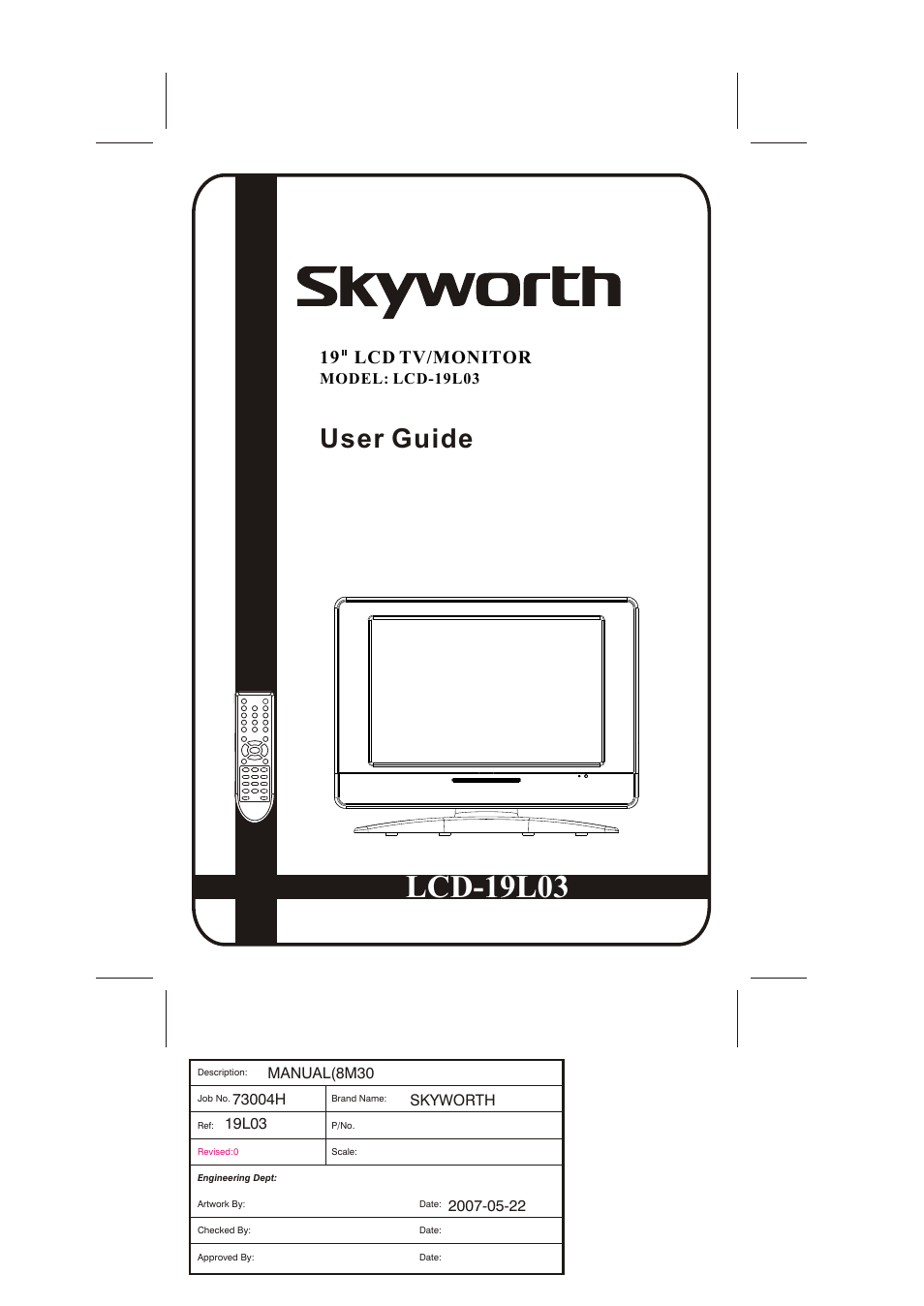 Skyworks LCD-19L03 User Manual | 17 pages