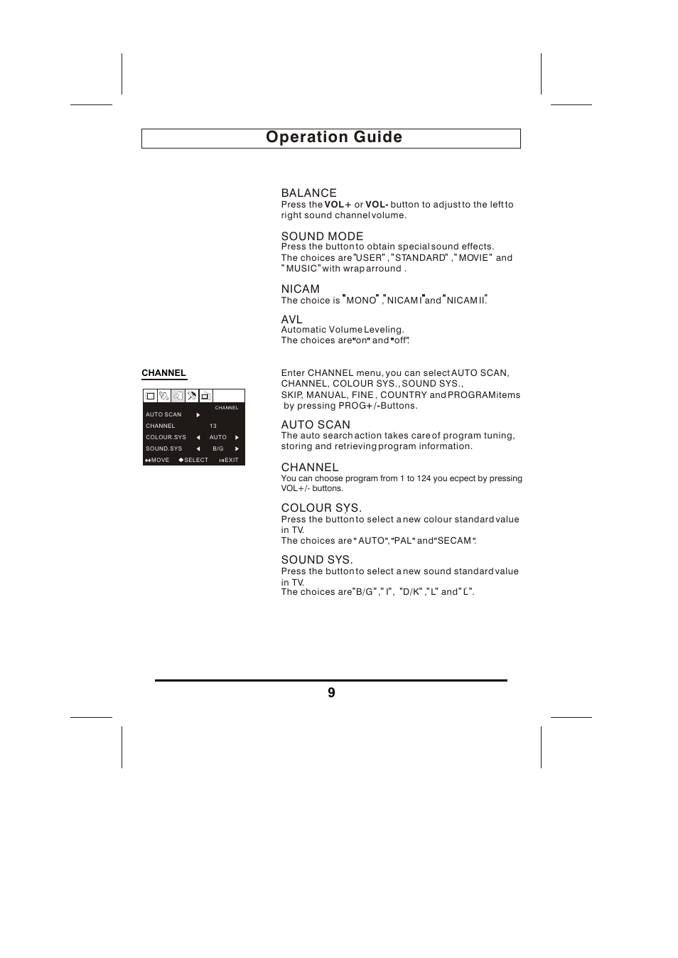 Operation guide | Skyworks LCD-19L03 User Manual | Page 10 / 17