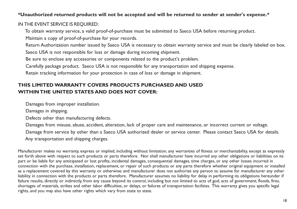 Philips Saeco Venus XXCX User Manual | Page 19 / 55