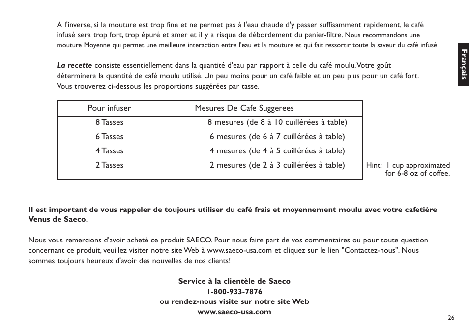 Philips Saeco Venus XXCX User Manual | Page 27 / 55