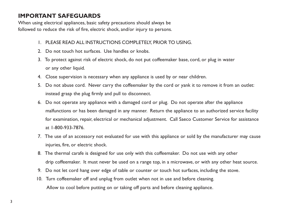 Philips Saeco Venus XXCX User Manual | Page 4 / 55