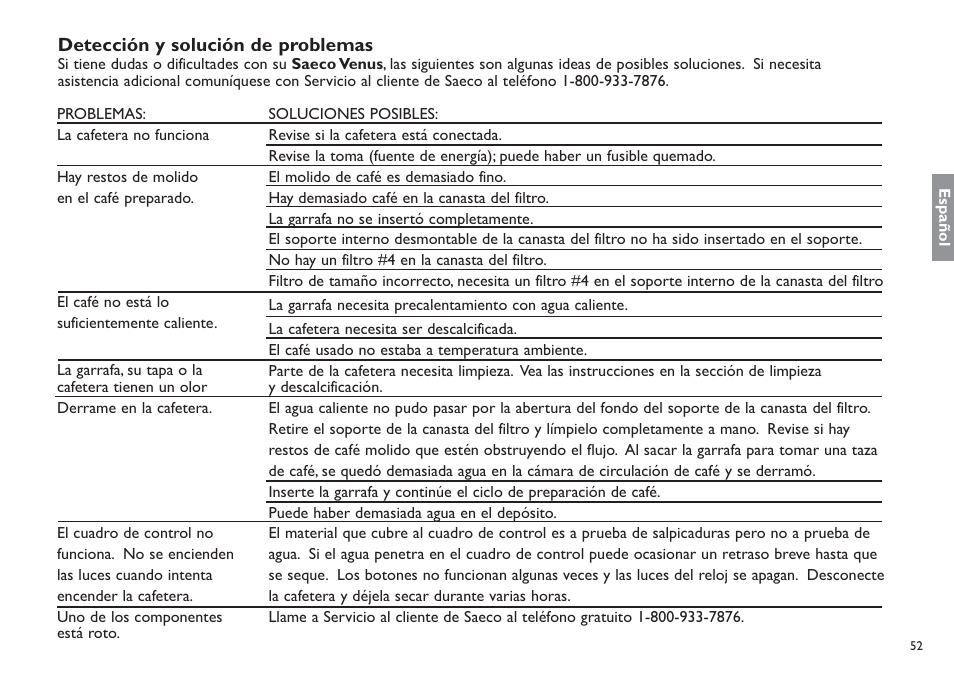 Philips Saeco Venus XXCX User Manual | Page 53 / 55