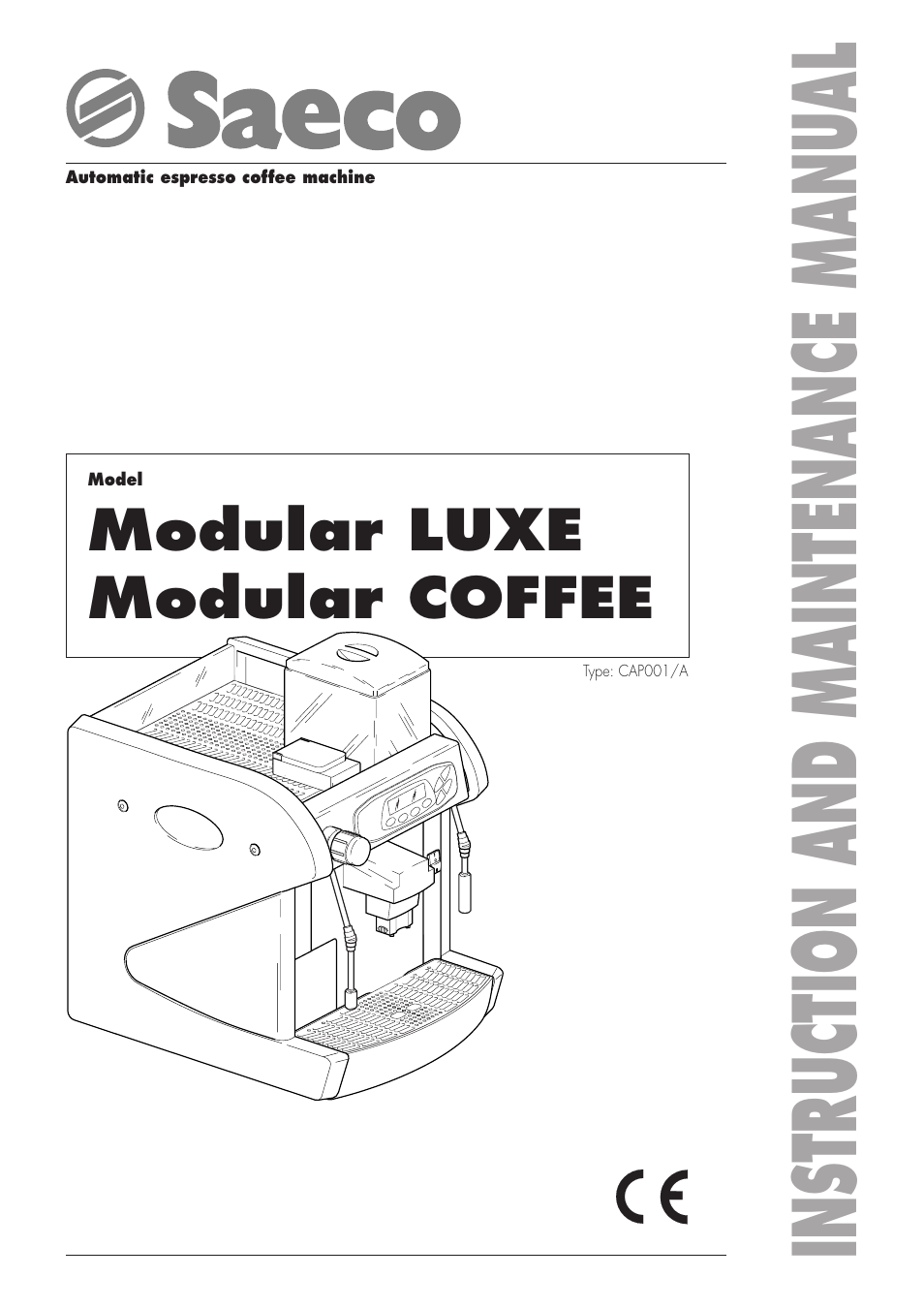 Philips Saeco Modular LUXE CAP001/A User Manual | 22 pages