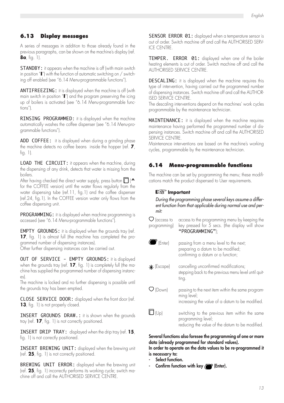 Philips Saeco Modular LUXE CAP001/A User Manual | Page 13 / 22