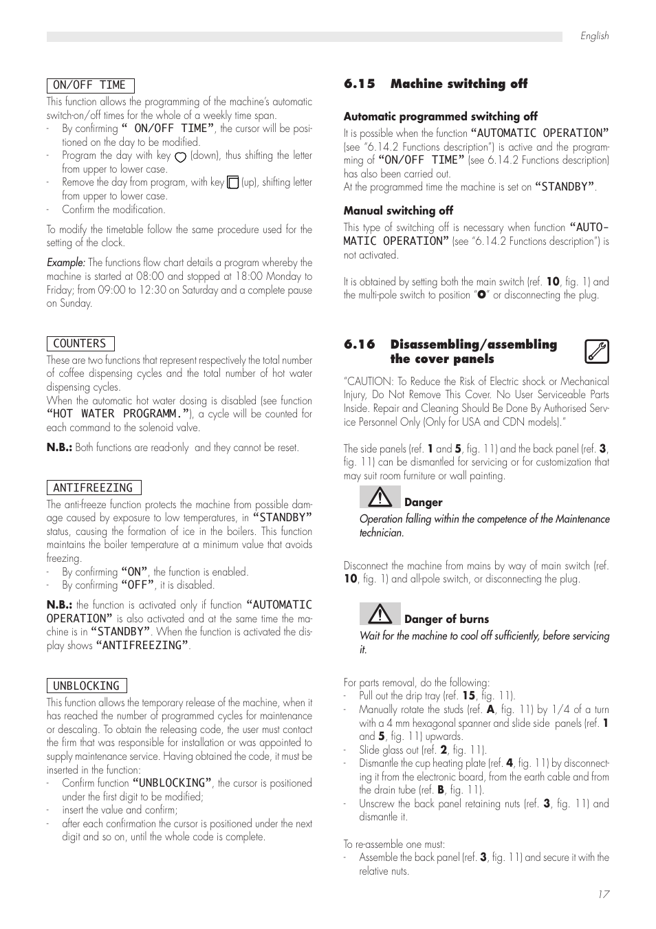 Philips Saeco Modular LUXE CAP001/A User Manual | Page 17 / 22