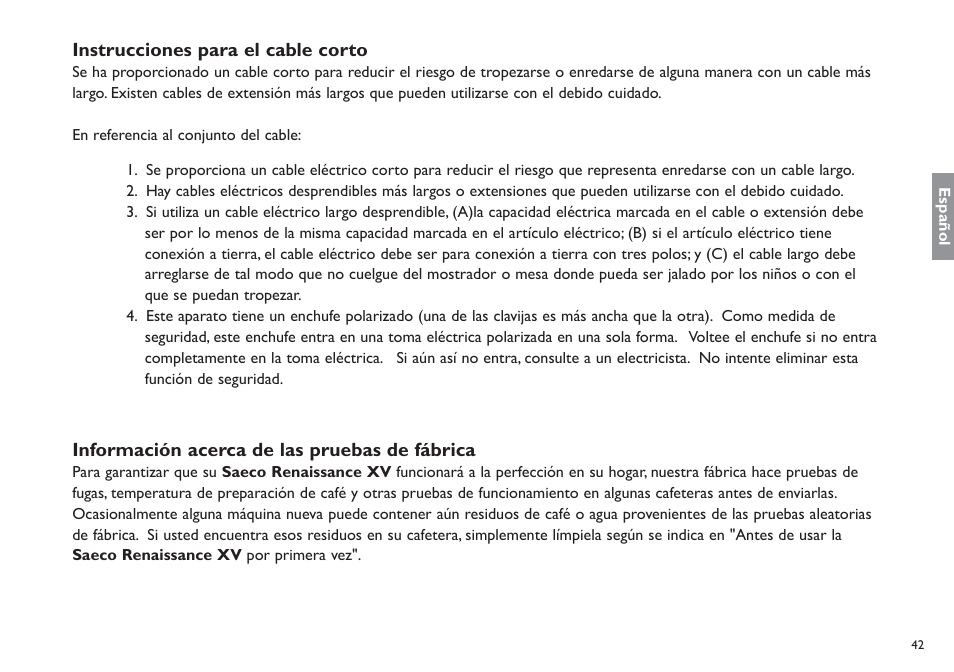Philips Saeco XV TDCM15 User Manual | Page 43 / 55