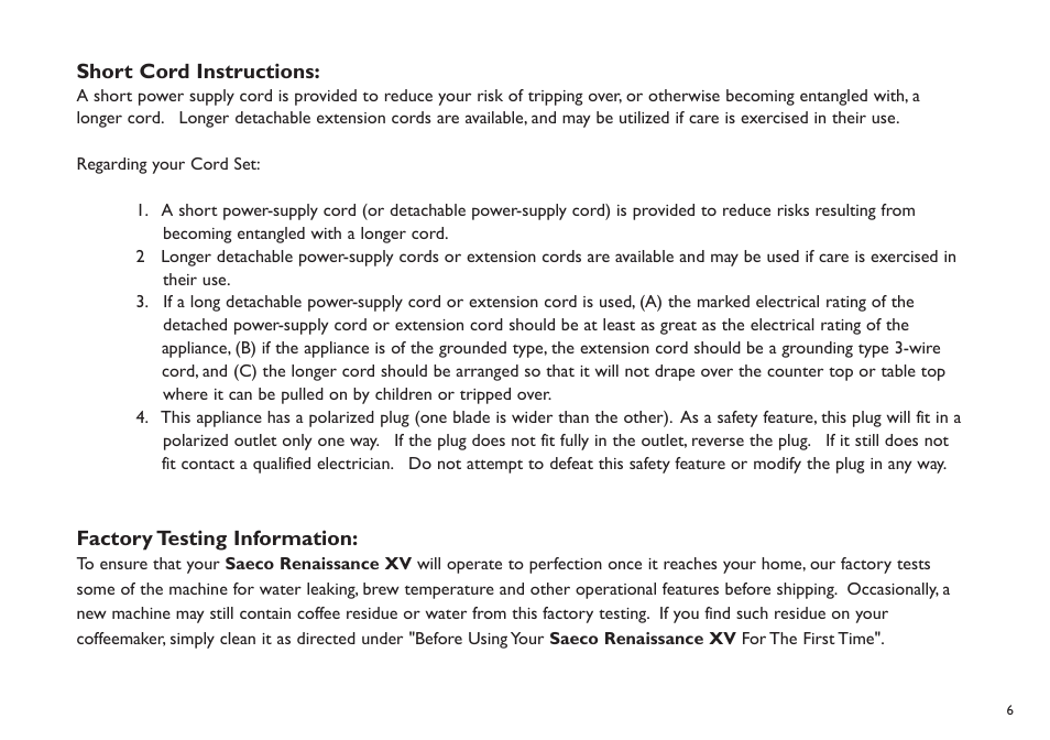 Philips Saeco XV TDCM15 User Manual | Page 7 / 55