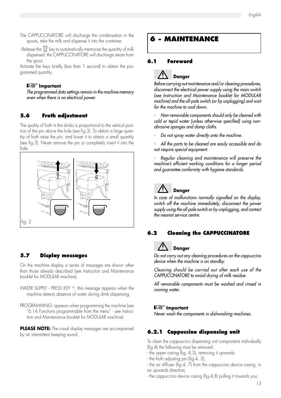 6 - maintenance | Philips Saeco CAP001B User Manual | Page 7 / 8