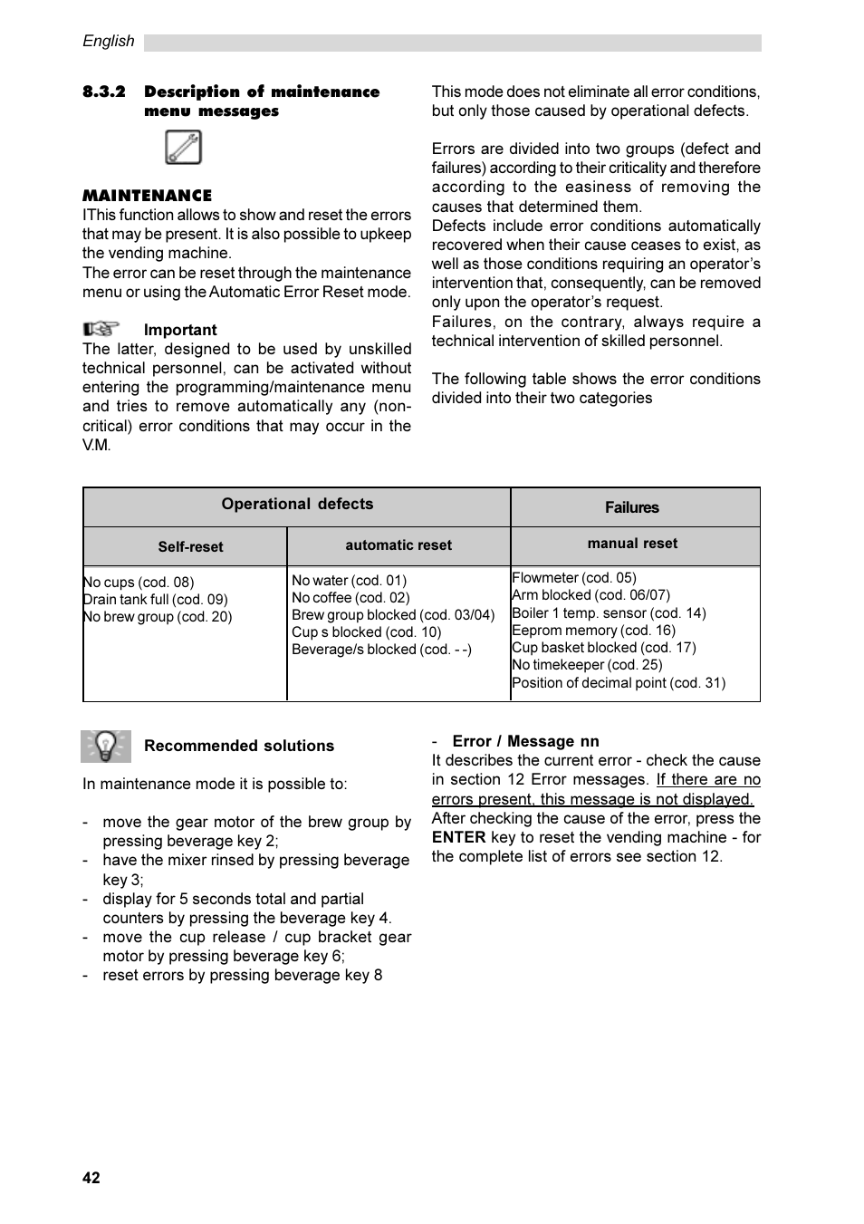 Philips Saeco ESPRESSO SG200E User Manual | Page 42 / 68