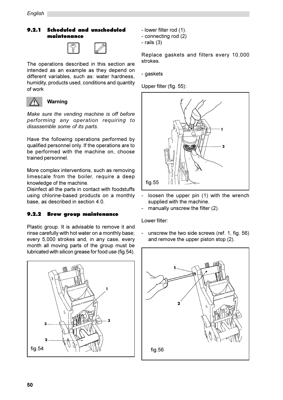 Philips Saeco ESPRESSO SG200E User Manual | Page 50 / 68