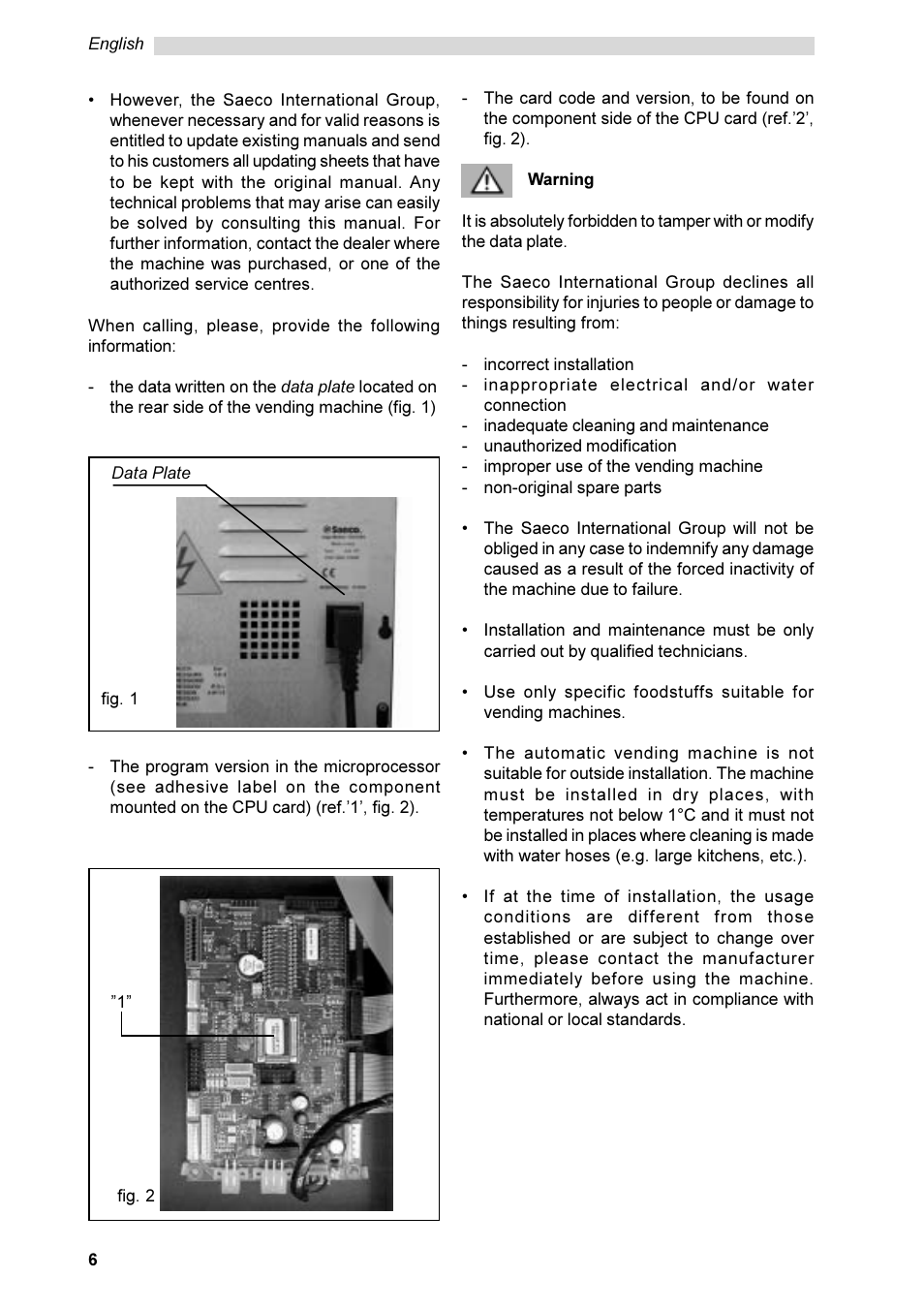 Philips Saeco ESPRESSO SG200E User Manual | Page 6 / 68