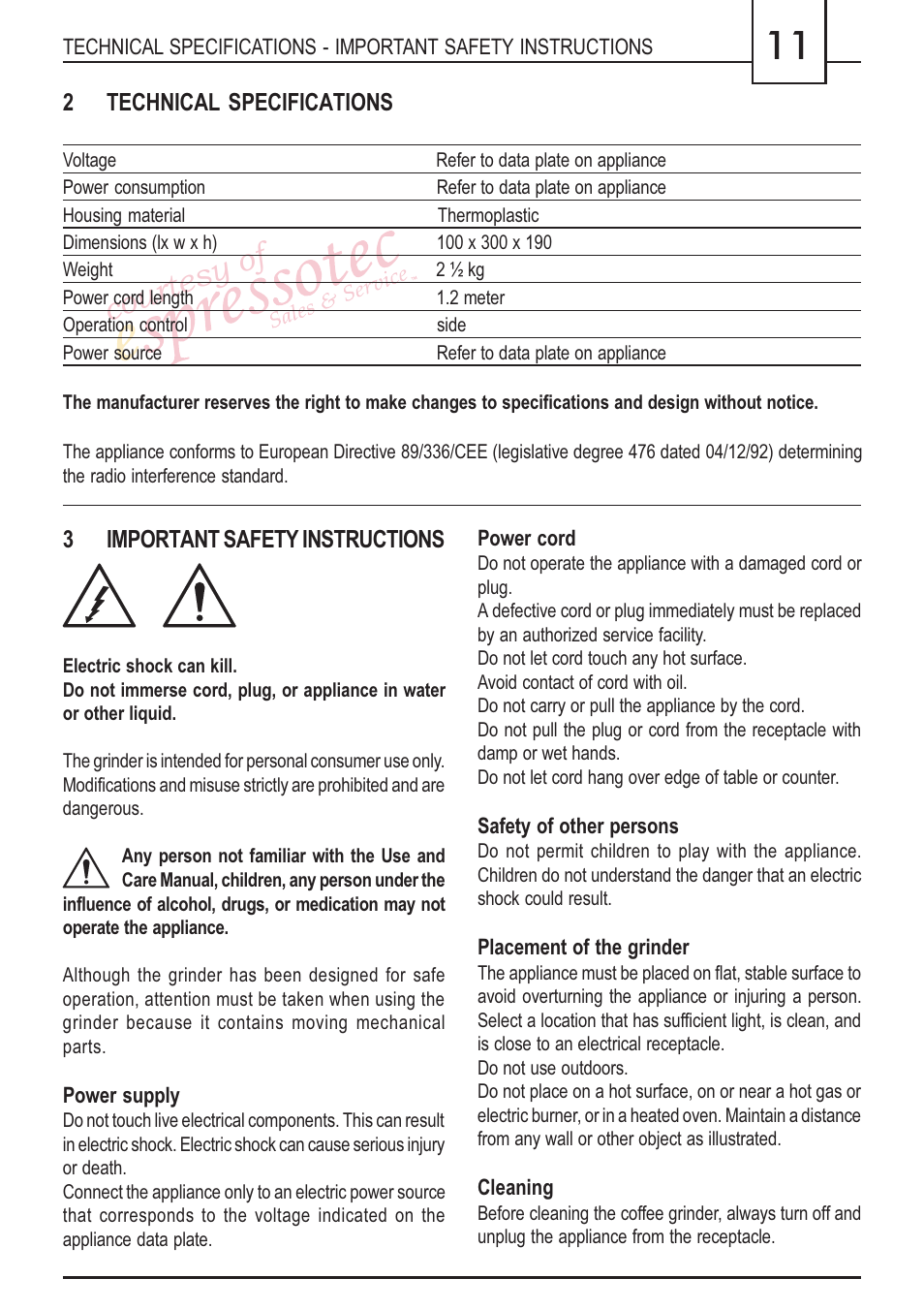 Courtesy of | Philips Saeco MAC 2002 User Manual | Page 5 / 8