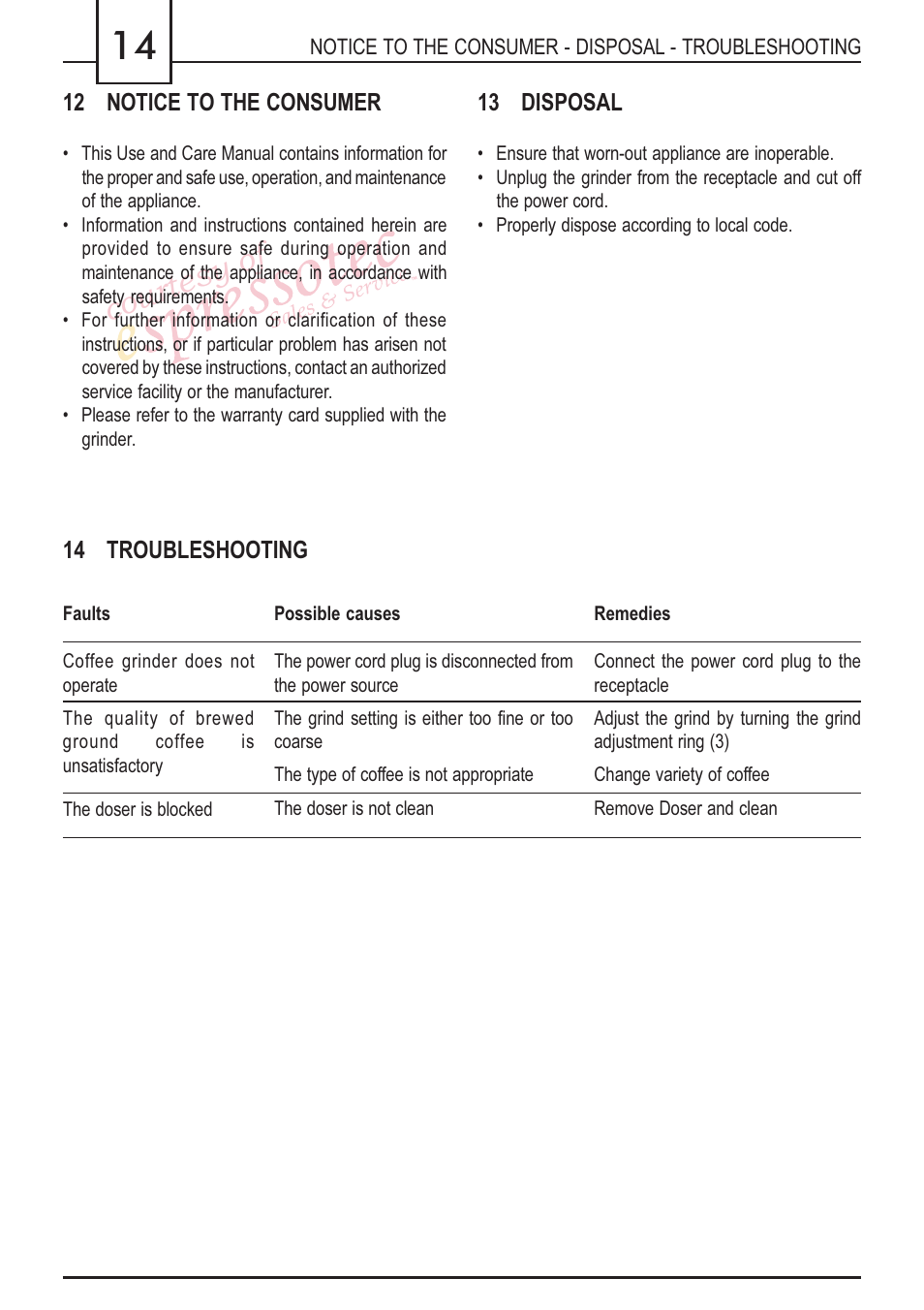 Courtesy of | Philips Saeco MAC 2002 User Manual | Page 8 / 8