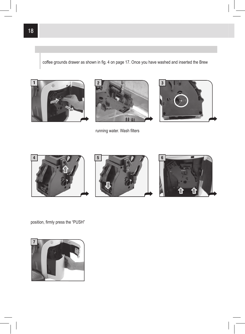 Cleaning and maintenance, Cleaning the brew group | Philips Saeco Odea Giro User Manual | Page 18 / 22