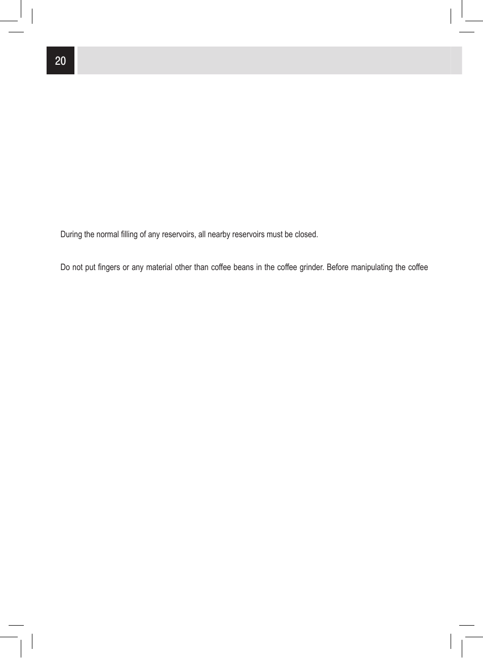 Safety rules | Philips Saeco Odea Giro User Manual | Page 20 / 22