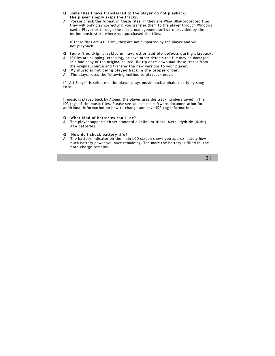 Siren Players Siren 1GB User Manual | Page 31 / 43