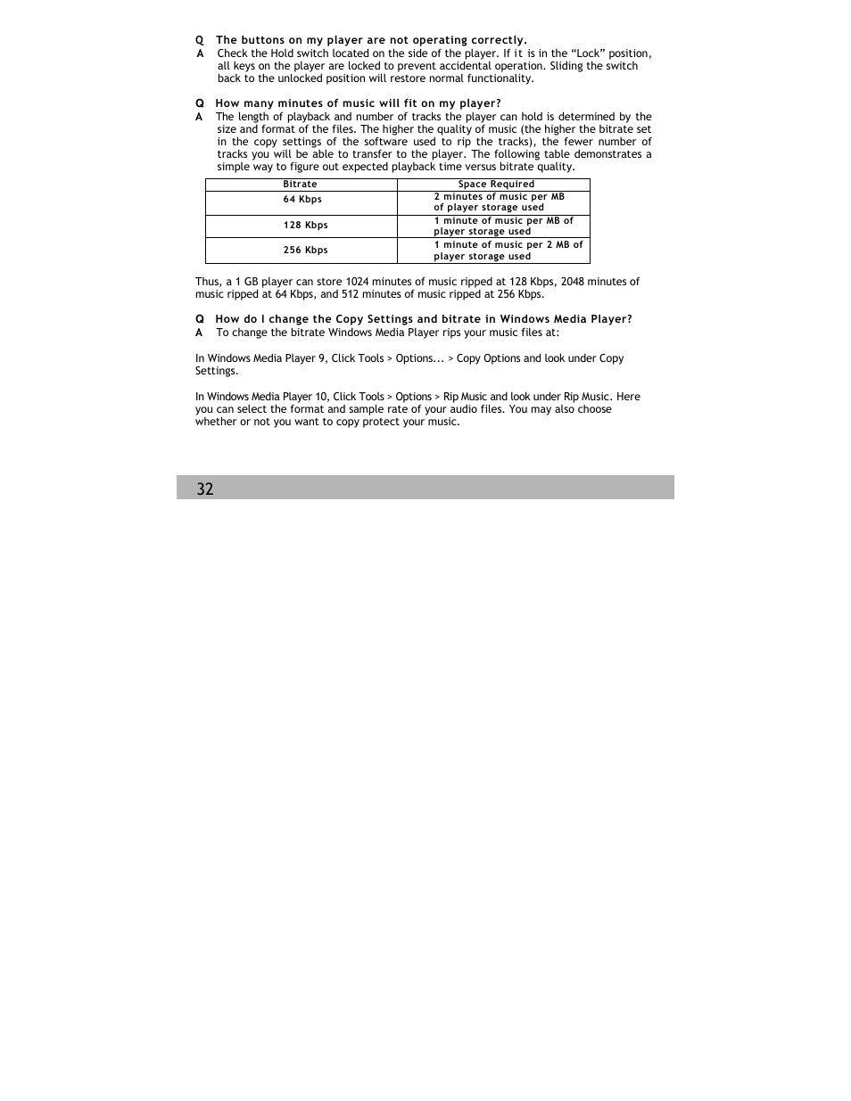 Siren Players Siren 1GB User Manual | Page 32 / 43