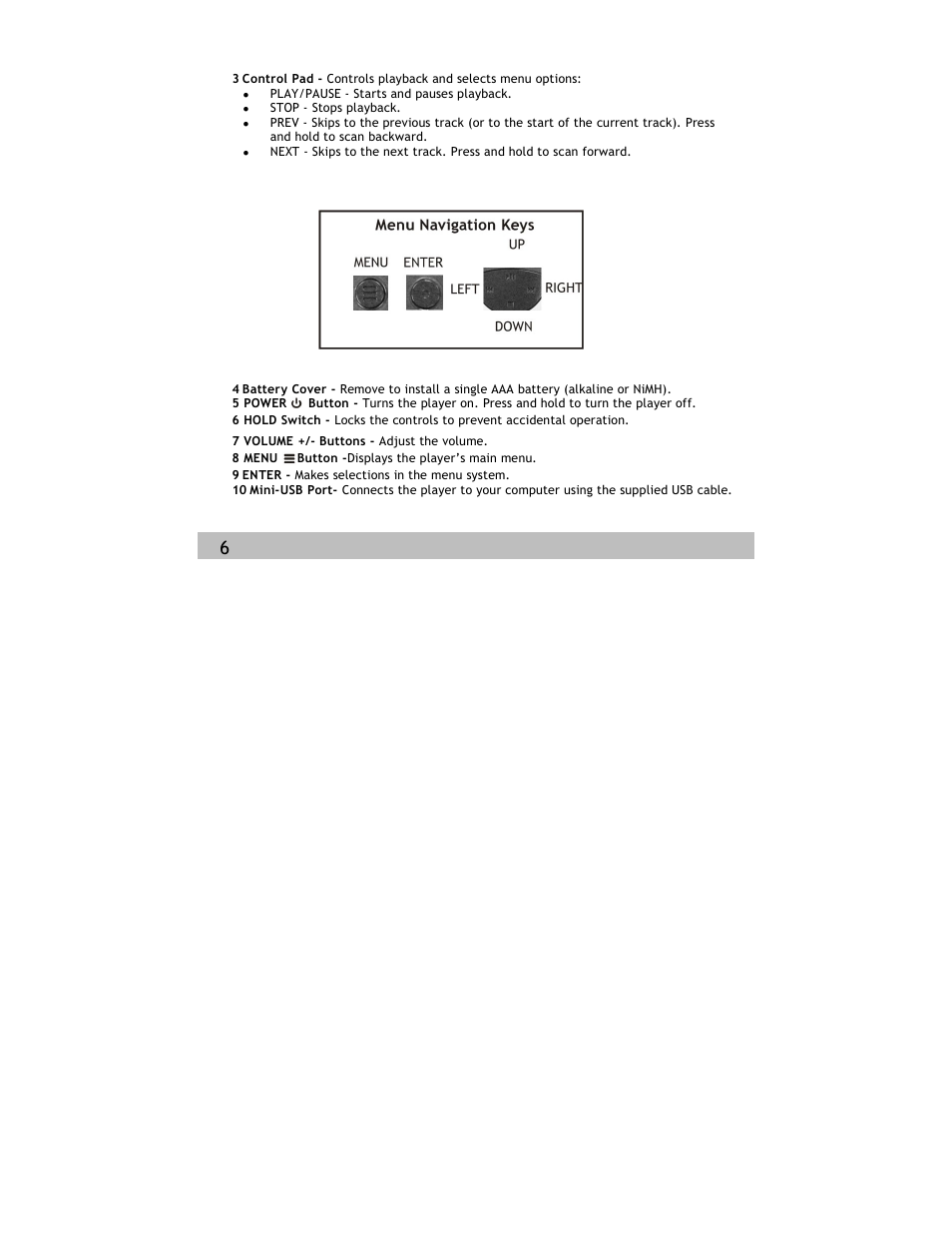 Siren Players Siren 1GB User Manual | Page 6 / 43