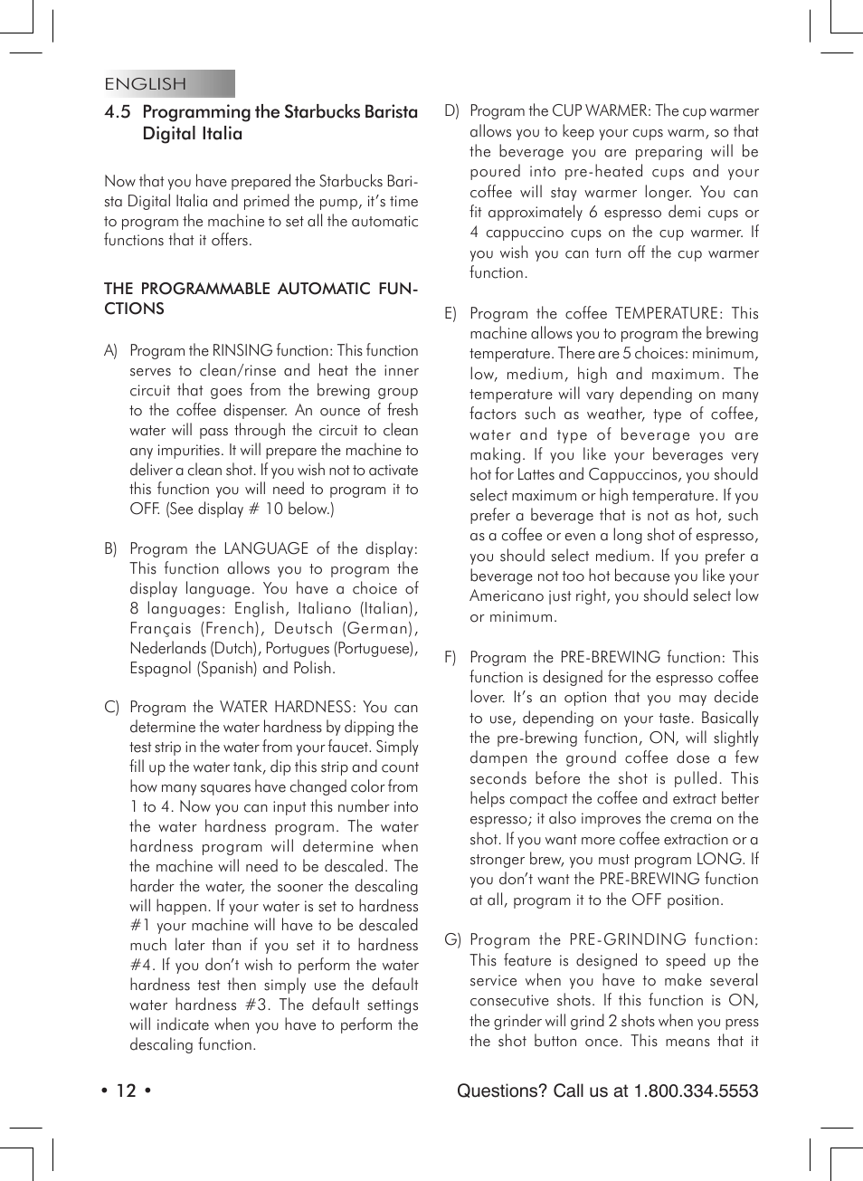 Starbucks Barista SUP021 YDR User Manual | Page 12 / 64